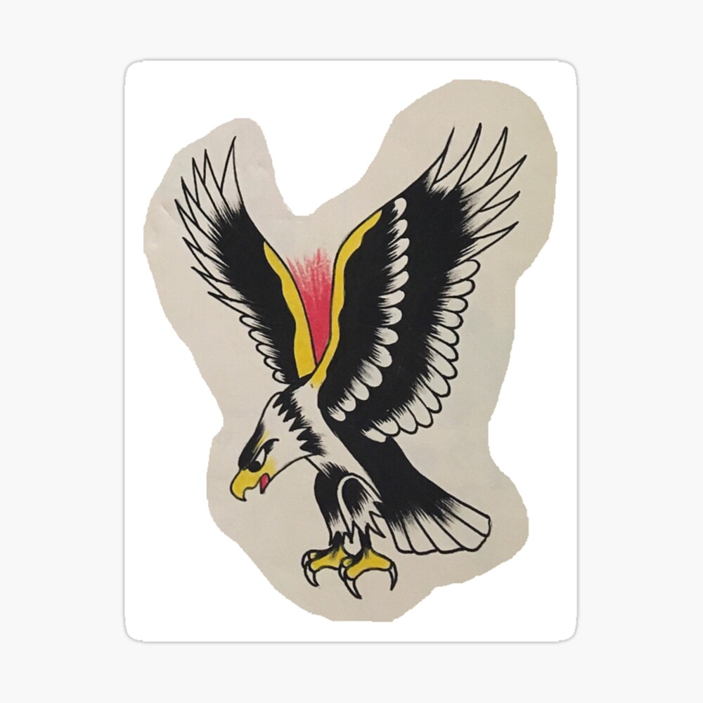 USA American Bald Eagle vintage Sailor Jerry Inspired Traditional Tattoo  Poster | eBay