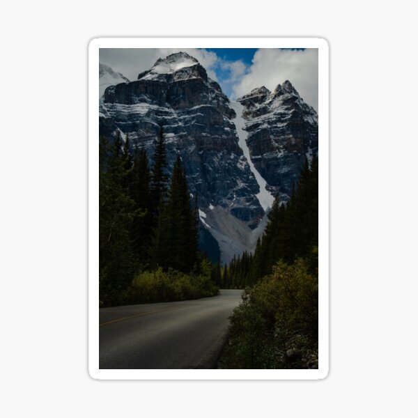 Mountain Road through Banff National Park to Moraine Lake Sticker