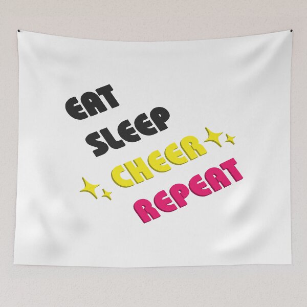 Item preview, Eat sleep cheer repeat digital art designed and sold by GinaArtHut.