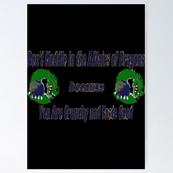 Item preview, Don't meddle in the Affairs of Dragons  designed and sold by Abrum02.