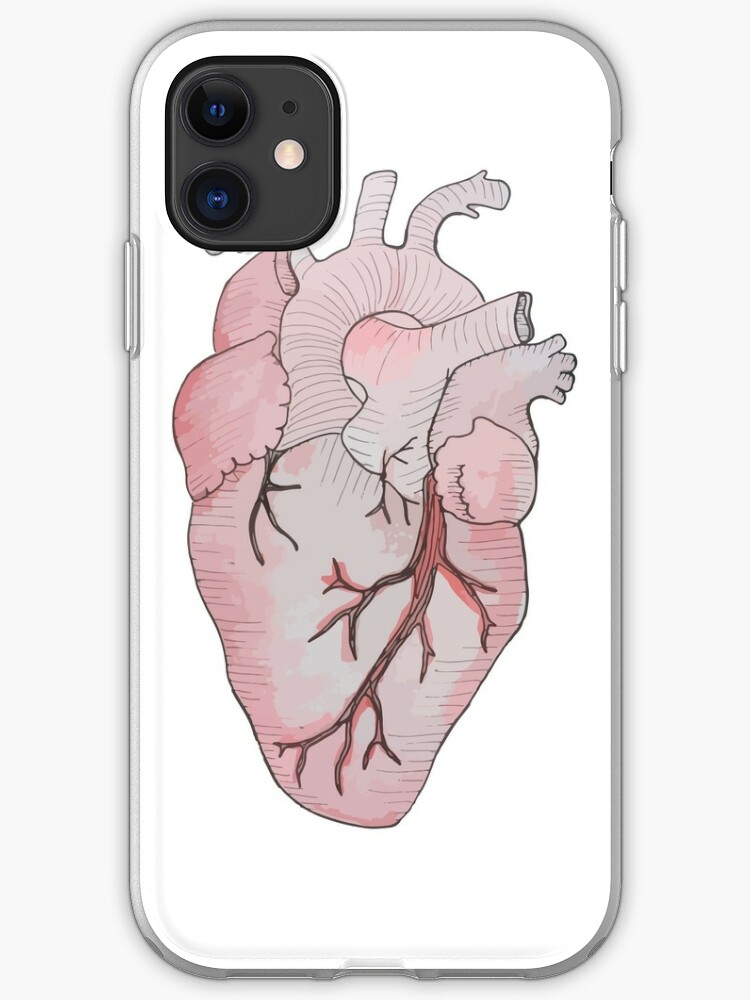 Anatomisches Herz Iphone Hulle Cover Von Heinmk Redbubble