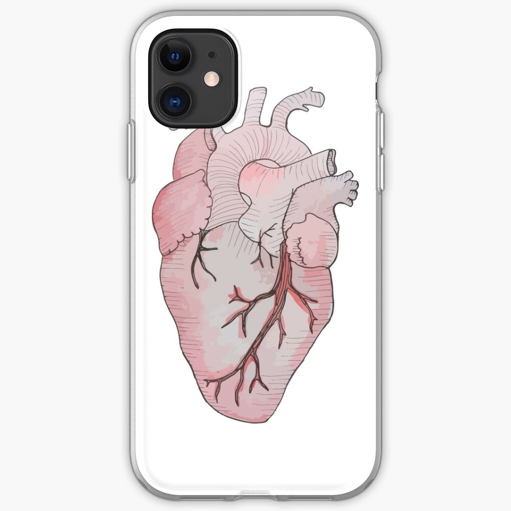 Anatomisches Herz Iphone Hulle Cover Von Heinmk Redbubble