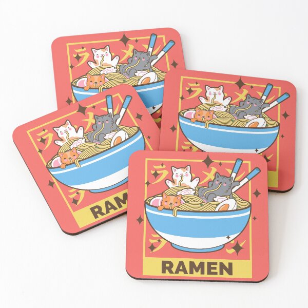 Item preview, Cute Ramen Cats designed and sold by cafeteeria.