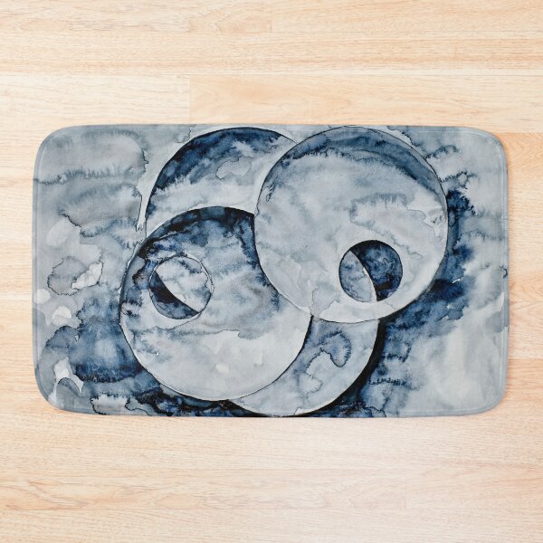 Item preview, Dark blue Misty Spheres circling each other designed and sold by Gainor Andrews.