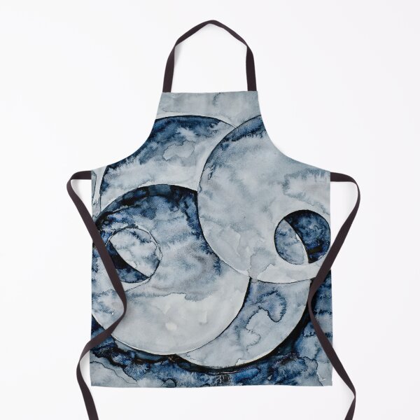 Item preview, Dark blue Misty Spheres circling each other designed and sold by Gainor Andrews.