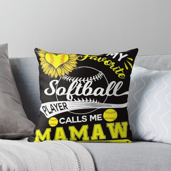 Item preview, My Favorite Softball Player Calls Me Mamaw Sunflower designed and sold by tranminhthuan19.
