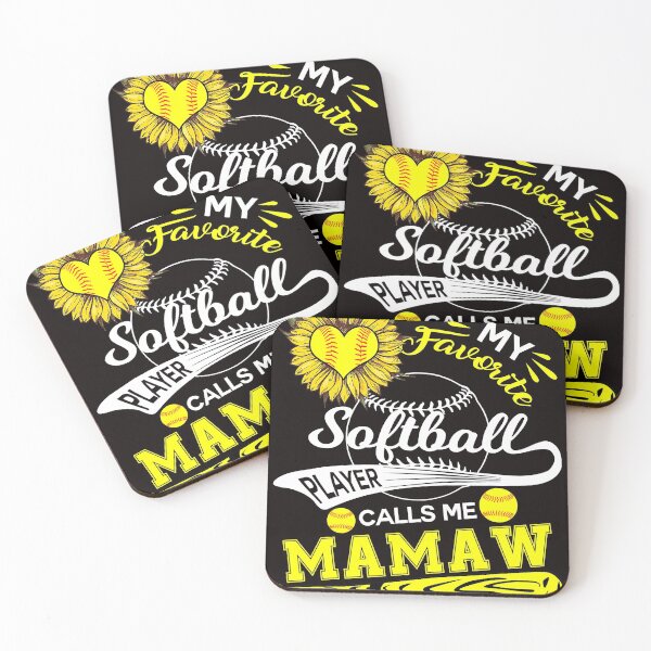 Item preview, My Favorite Softball Player Calls Me Mamaw Sunflower designed and sold by tranminhthuan19.