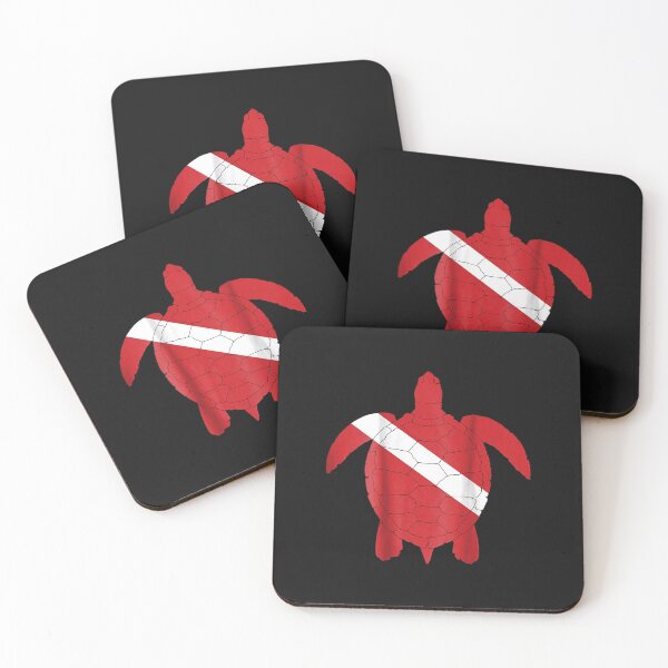 Aperçu de l'œuvre Diver Down Dive Flag Turtle for Scuba Diving créée et vendue par Liefke12441.