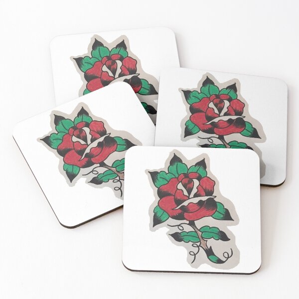 Item preview, ROSE TATTOO TRADITIONAL COLOR DESIGN DRAWING   designed and sold by 999shirts.