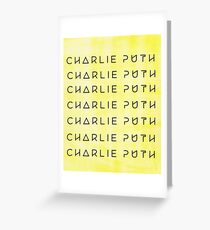 Charlie Puth Fan-Made Merch Greeting Card