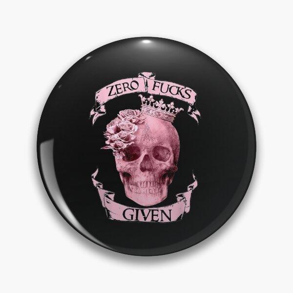Item preview, Zero Fuc.ks Given Skull Pink Rose Queen Skull T-Shirt designed and sold by Bonucci-Tori.