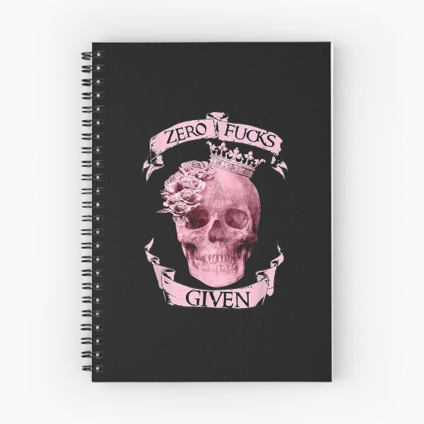 Item preview, Zero Fuc.ks Given Skull Pink Rose Queen Skull T-Shirt designed and sold by Bonucci-Tori.