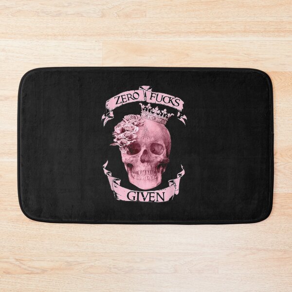 Item preview, Zero Fuc.ks Given Skull Pink Rose Queen Skull T-Shirt designed and sold by Bonucci-Tori.