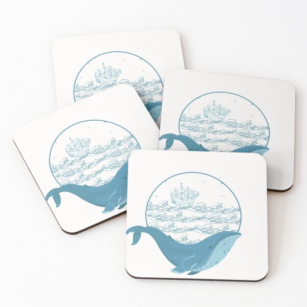 Item preview, Swimming Whale In Night Oceon designed and sold by syarifahrasul.