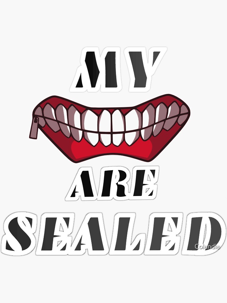 "My Lips are Sealed" Sticker for Sale by Colandia Redbubble