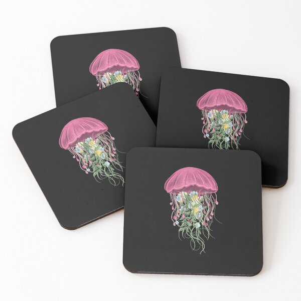 Aperçu de l'œuvre Jellyfish Floral - Hawaiian Ocean Animal Scuba Diving Gift créée et vendue par Liefke12441.
