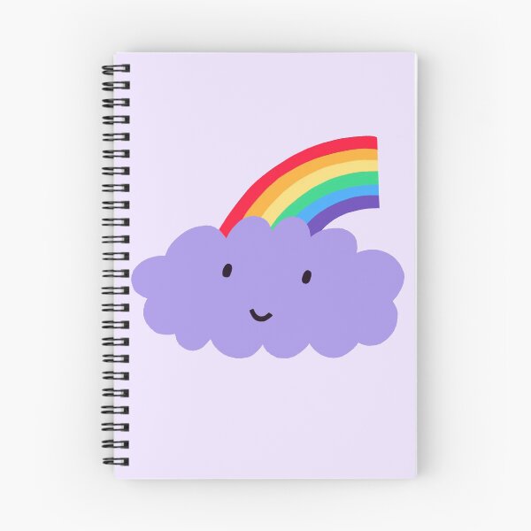 Item preview, cute rainbow cloud smiley face illustration designed and sold by Mia Page.