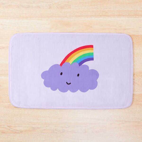 Item preview, cute rainbow cloud smiley face illustration designed and sold by Mia Page.