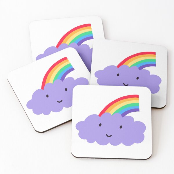 Item preview, cute rainbow cloud smiley face illustration designed and sold by Mia Page.
