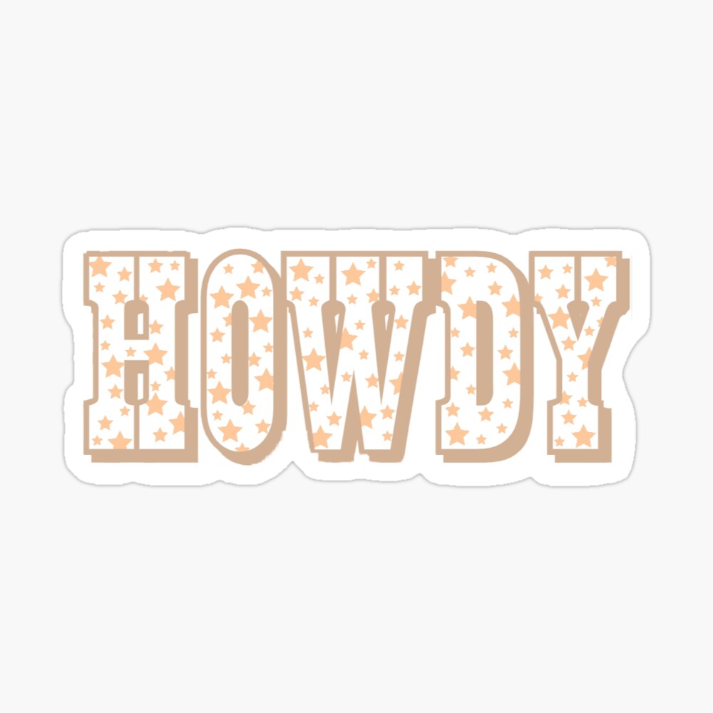 Mini Howdy Vase Sticker Howdy Vinyl Sticker Stickers for