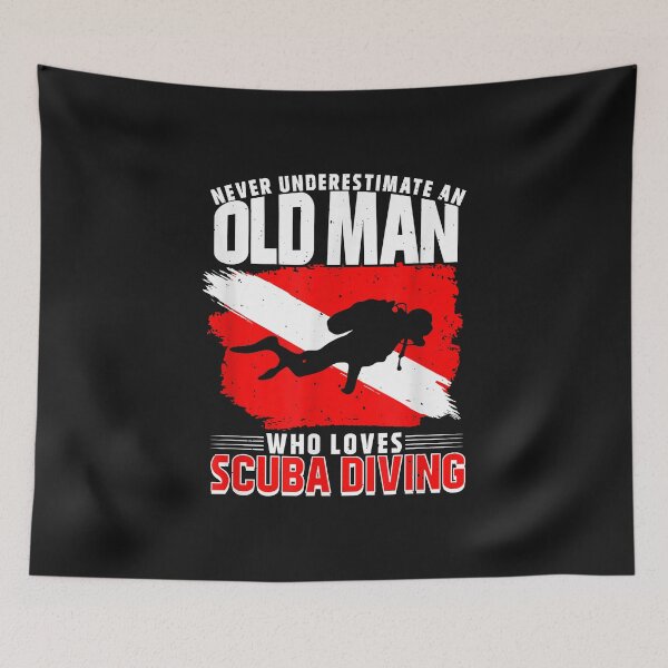 Item preview, Never Underestimate An Old Man Diver Gift Scuba Diving designed and sold by Liefke12441.