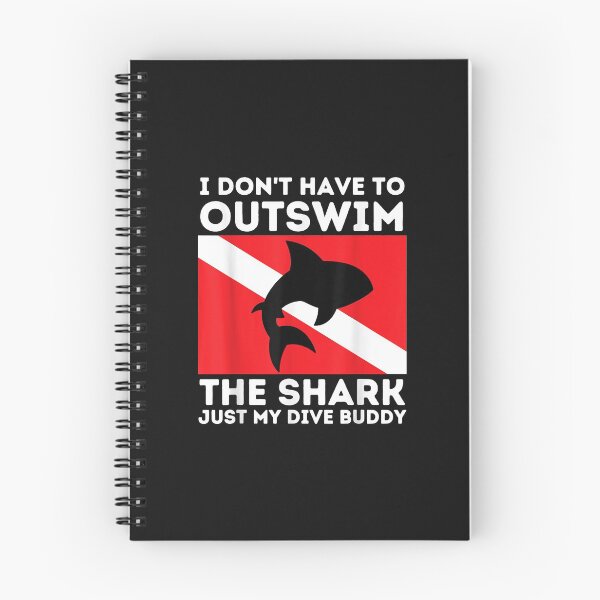 Item preview, Outswim My Dive Buddy - Funny Shark & Scuba Diving Diver designed and sold by Liefke12441.