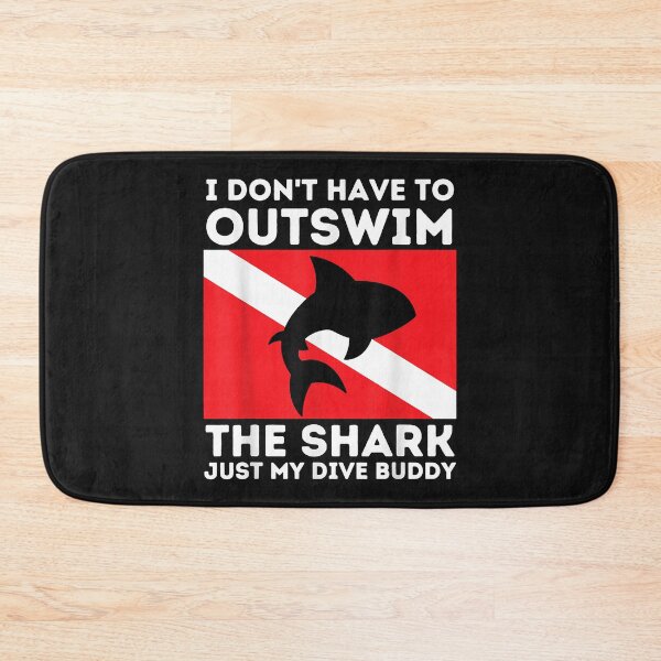 Item preview, Outswim My Dive Buddy - Funny Shark & Scuba Diving Diver designed and sold by Liefke12441.
