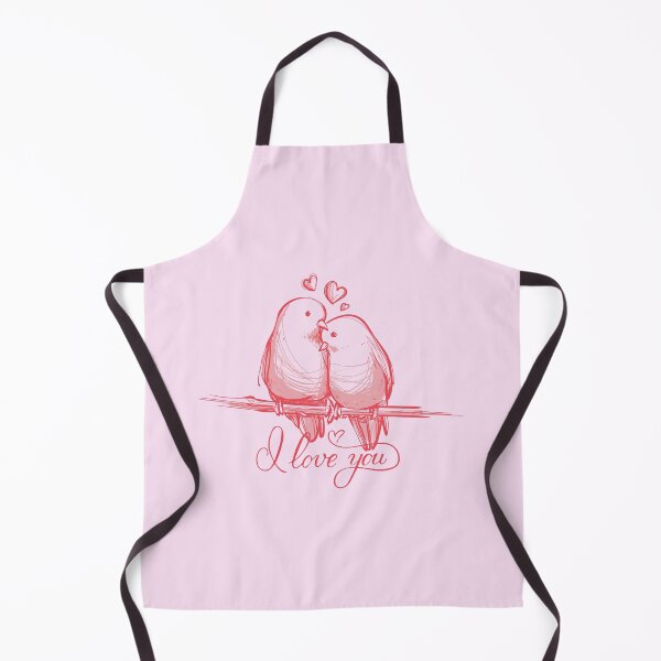 Item preview, I Love You - love birds - Pink designed and sold by ZafranOnline.