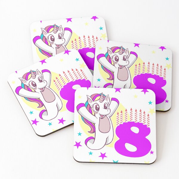 Item preview, Unicorn 8 years old candles birthday gift designed and sold by Jelisandie.