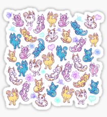 Colourful Kitty cat pattern Sticker