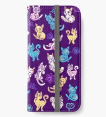 Colourful Kitty cat pattern iPhone Wallet/Case/Skin