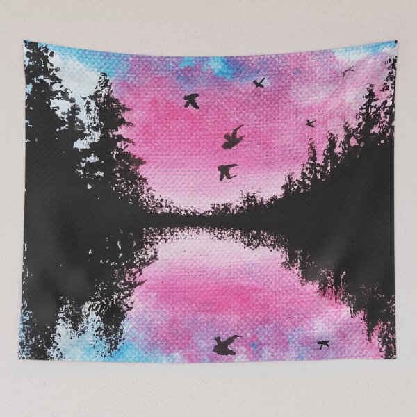 Item preview, Mirror Landscape Painting designed and sold by LataArtStudio.