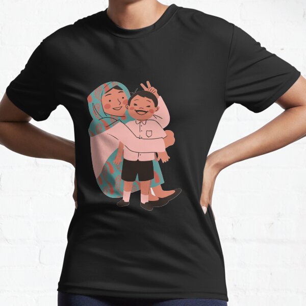 Cutest Mother and Kid Happy, Mom and Son Active T-Shirt