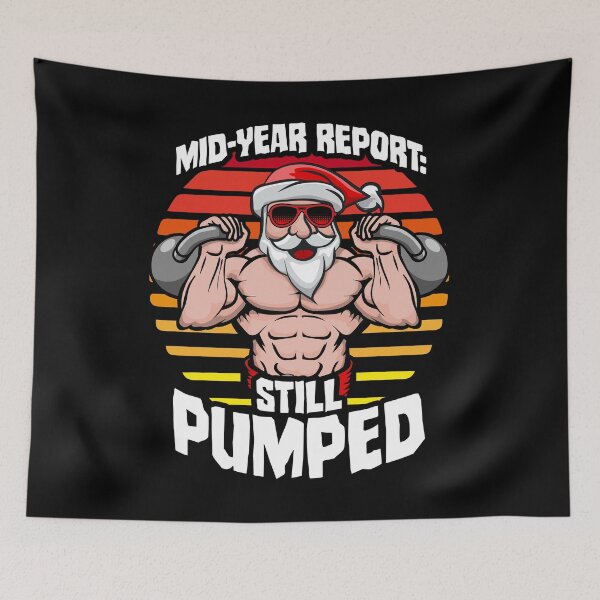 Item preview, Mid-Year Report Still Pumped Santa Kettlebell Gym Workout designed and sold by GrandeDuc.