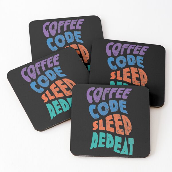 Item preview, Coffee | Code | Sleep | Repeat colorful design designed and sold by Code  Monkeys.