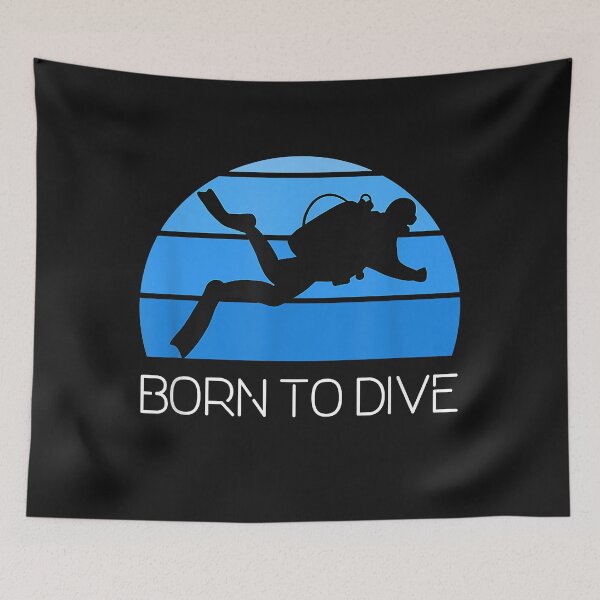 Item preview, Scuba Diving Blue Ocean Diver Silhouette Diving Born Dive designed and sold by Liefke12441.