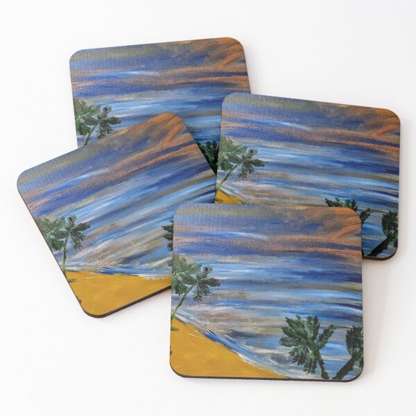Item preview, A ocean view of a beach at sunset designed and sold by kkartwork.
