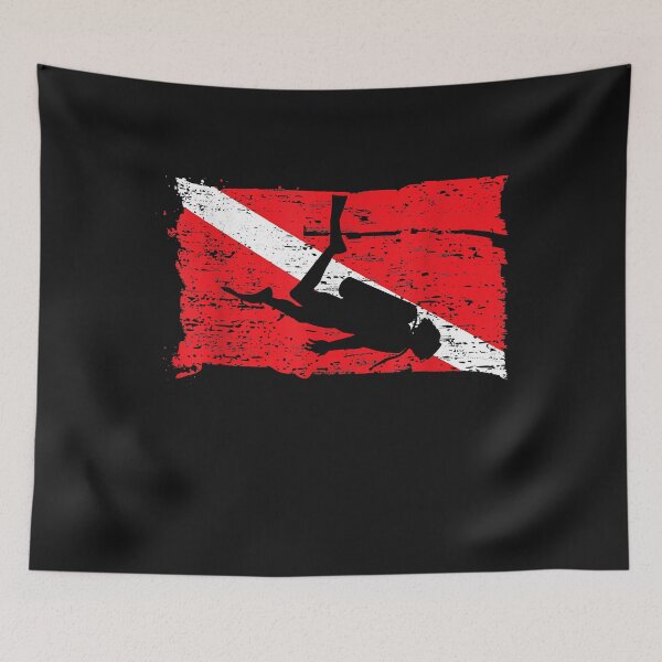 Item preview, Scuba Diving Flag vintage Divers gift designed and sold by Liefke12441.