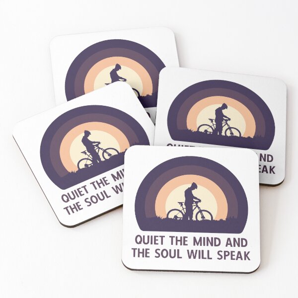 Item preview, Quiet the mind and soul will speak | Cycling Design | Inspirational Quotes designed and sold by DrawingBoard.