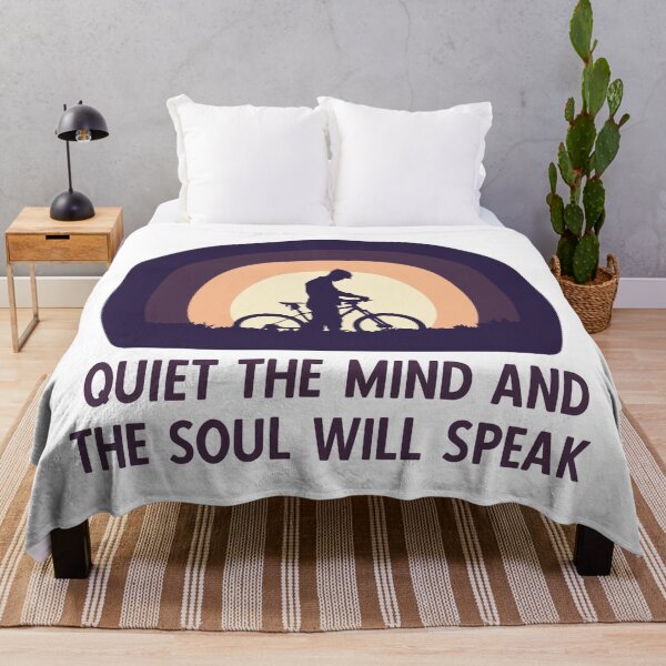 Item preview, Quiet the mind and soul will speak | Cycling Design | Inspirational Quotes designed and sold by DrawingBoard.