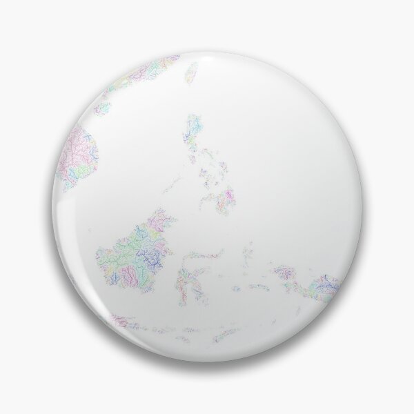 Item preview, Southeast Asia River Basin Map in Rainbow Colours with White Background designed and sold by GrasshopperGeo.