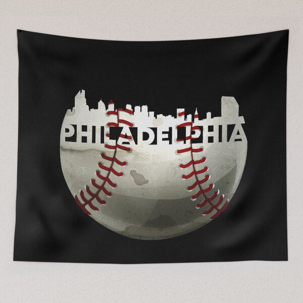 Item preview, Outstanding Philadephia Baseball Ball With Real Philadephia Skyline designed and sold by Urosek.