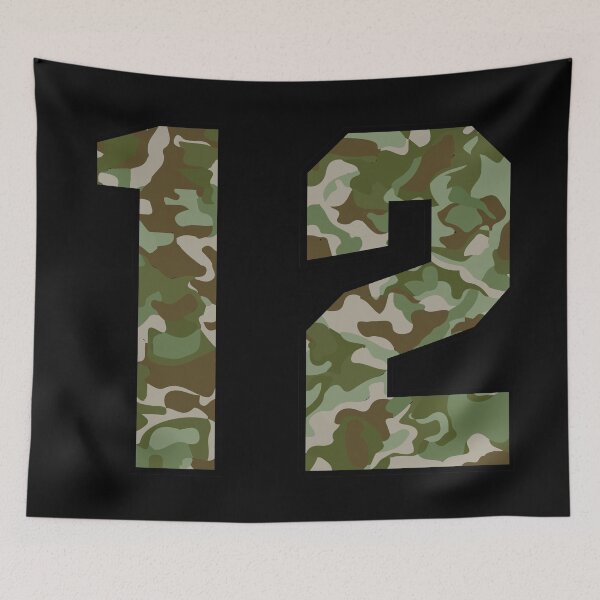 Item preview, Army Camouflage Number Twelve Soldiers Lucky Number 12 designed and sold by Urosek.
