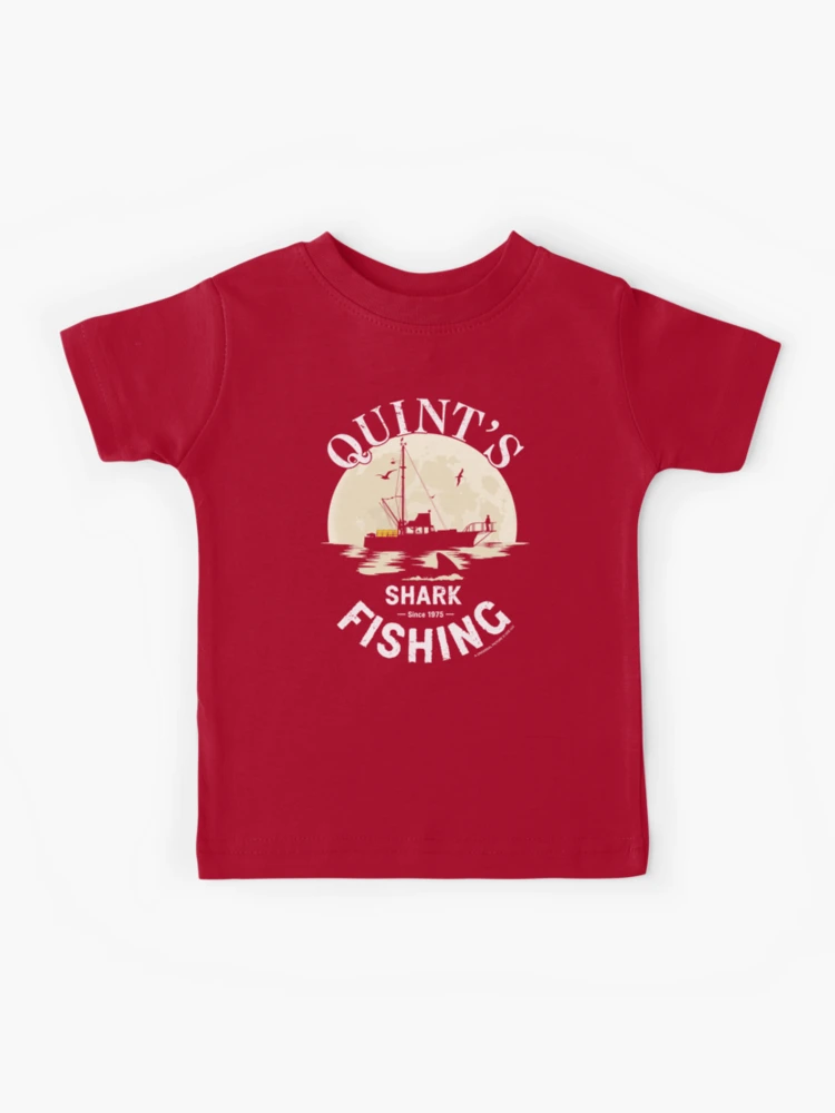 Jaws - Quint's Shark Fishing (Bay Harbor Skull Moon) Kids T-Shirt