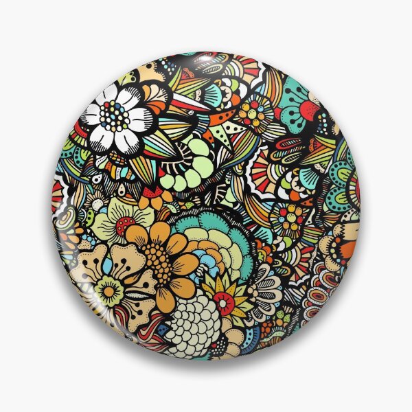 Item preview, Colourful flower pattern designed and sold by Hoetoons.