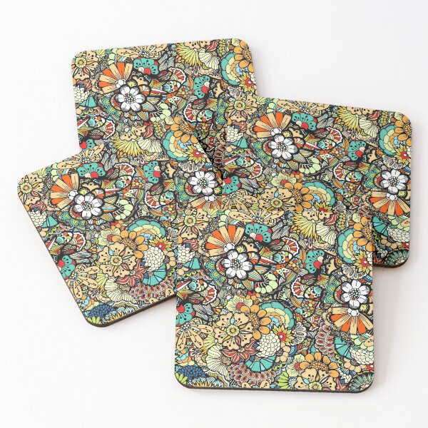 Item preview, Colourful flower pattern designed and sold by Hoetoons.