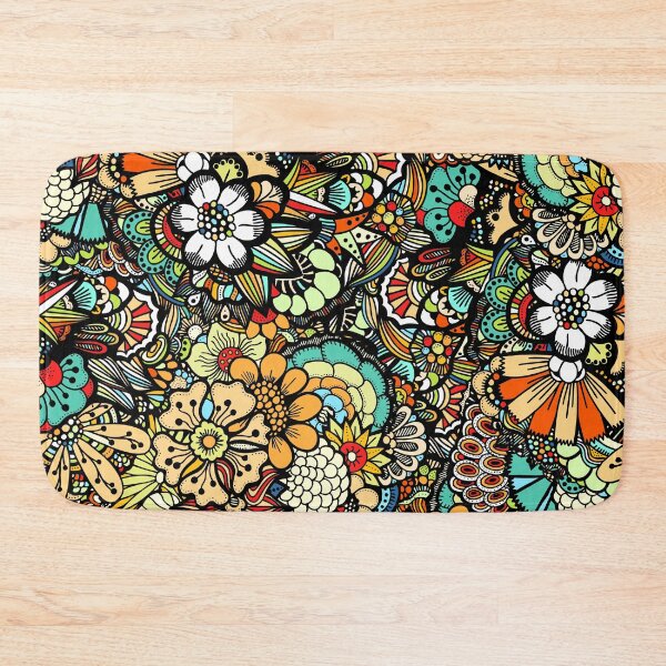 Item preview, Colourful flower pattern designed and sold by Hoetoons.