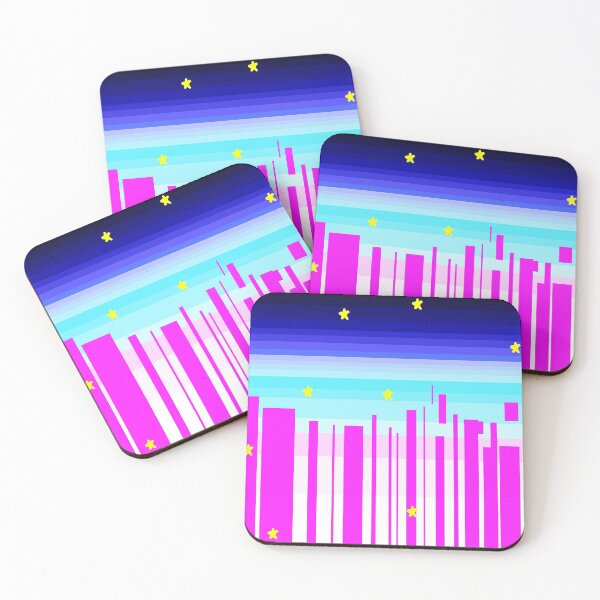 Item preview, Colorful blocky gradient night sky design designed and sold by caramlfnnn.