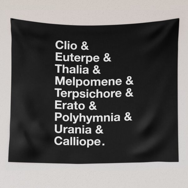 Item preview, Names of the Nine Muses designed and sold by Happy Puppy Print On Demand.