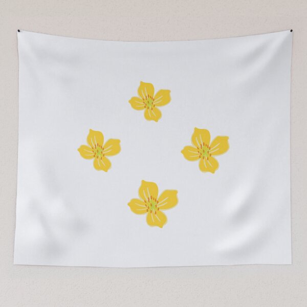 Item preview, yellow sampaguita flowers pack on light off white background designed and sold by Amalzaki.